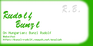 rudolf bunzl business card
